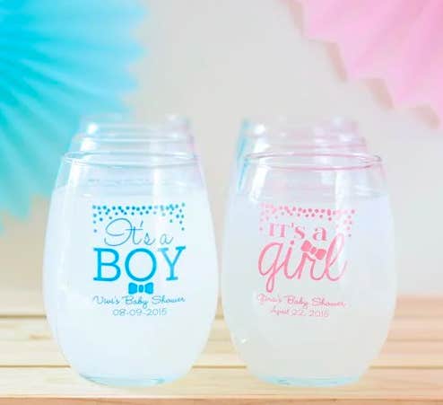Baby shower wine glass party favors cheap